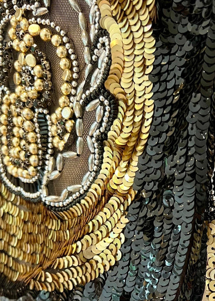 ROSEHILL HAND SEQUIN WRAP MINI DRESS