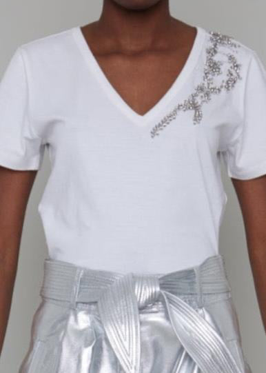 KINGSTON HAND BEADED T SHIRT