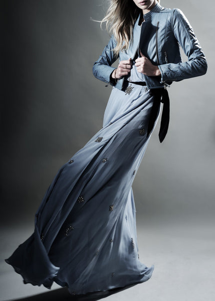 KINGSTON HAND BEADED WRAP GOWN