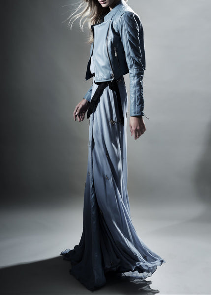 KINGSTON HAND BEADED WRAP GOWN