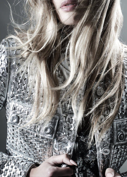 KNIGHTSBRIDGE HAND WOVEN BY-PRODUCT LEATHER JACKET