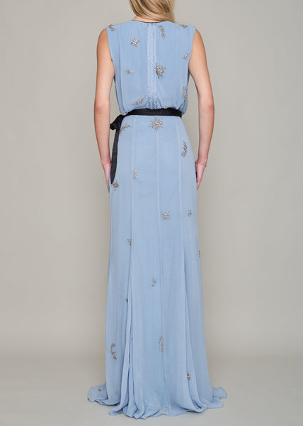 KINGSTON HAND BEADED WRAP GOWN