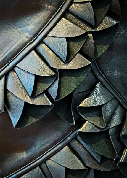 PETERSHAM BY-PRODUCT LEATHER PETAL DETAIL MINI SKIRT