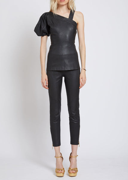 PUTNEY BY-PRODUCT STRETCH LEATHER TROUSER