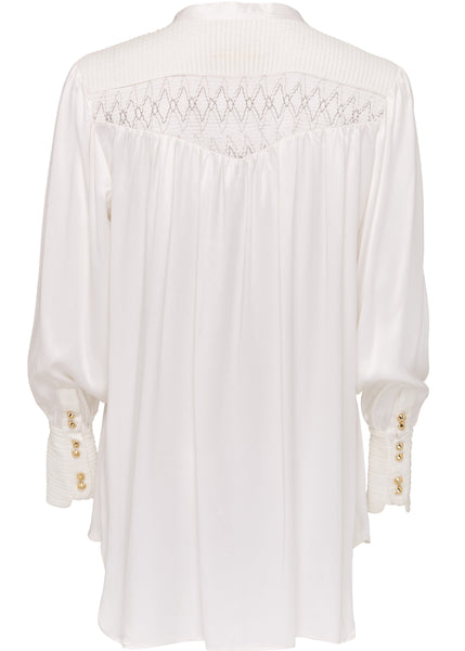 BRIGHTON SILK SMOCKED SHIRT