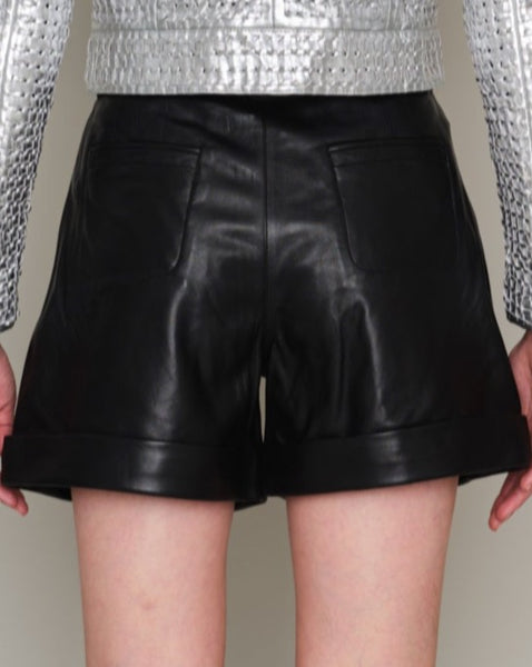 PETERSHAM BY-PRODUCT LEATHER SHORTS