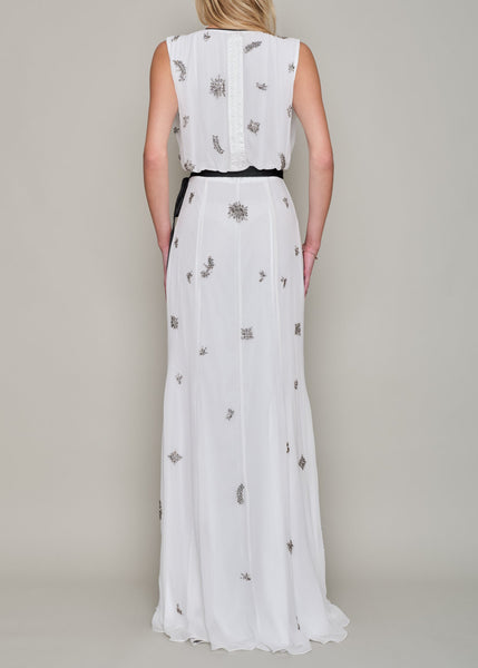 KINGSTON HAND BEADED WRAP GOWN