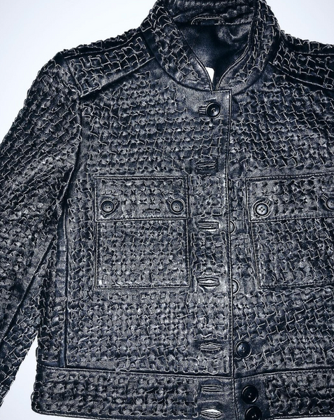 KNIGHTSBRIDGE HAND WOVEN BY-PRODUCT LEATHER JACKET